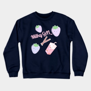 Milky Strawberry Gal Crewneck Sweatshirt